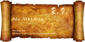 Réz Viktória névjegykártya